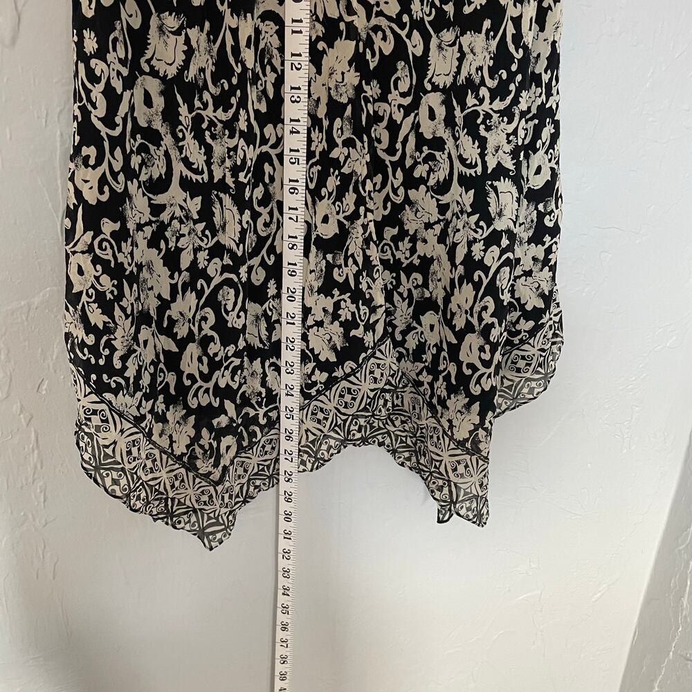 Vintage Charter Club Y2K 100% Silk Skirt Handkerchief Hem Floral Lined size 10 - Picture 6 of 9